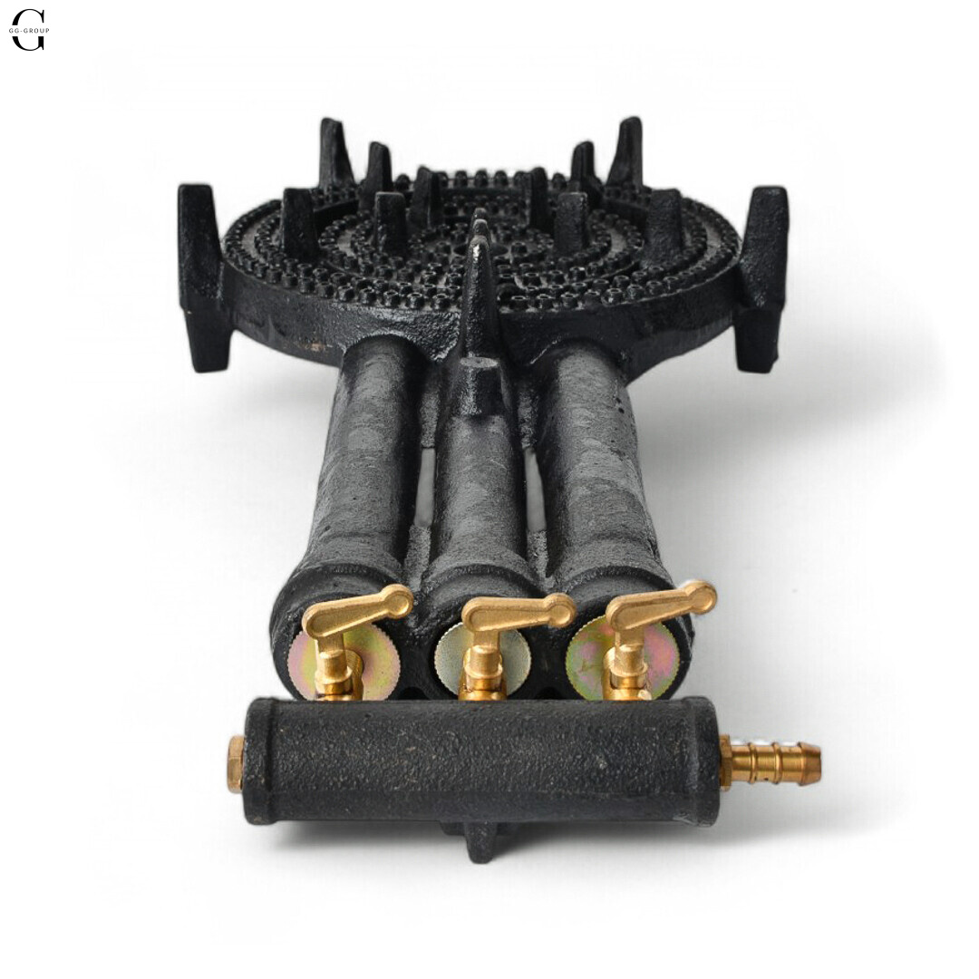 Газова чавунна форсунка-пальник Wolmex 14 кВт GS-8R1, діаметр 35 см, професійна та побутова, високоякісний чавун